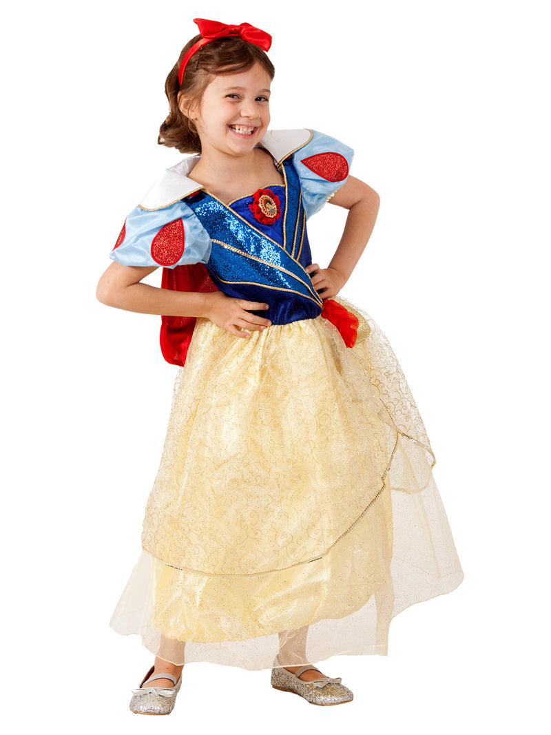Snow White Glitter & Glow Premium Costume Child Unisex Yellow