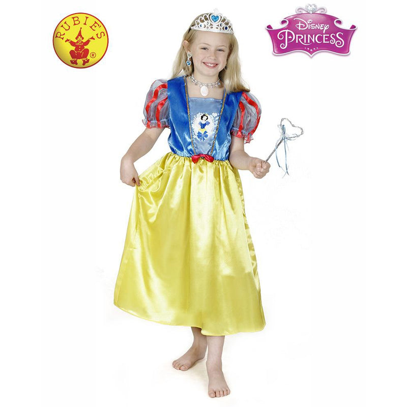 Snow White Glitter Costume Girls Blue -2