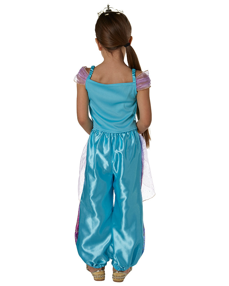 Jasmine Rainbow Deluxe Costume Child Girls Blue