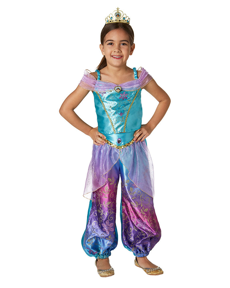 Jasmine Rainbow Deluxe Costume Child Girls Blue