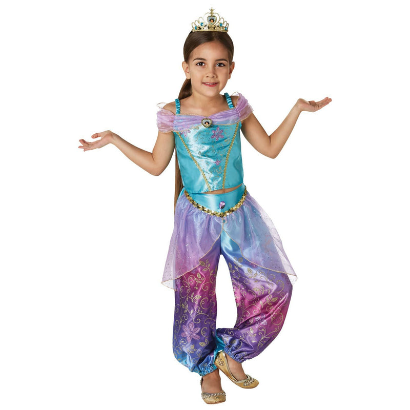 Jasmine Rainbow Deluxe Costume Child Girls Blue
