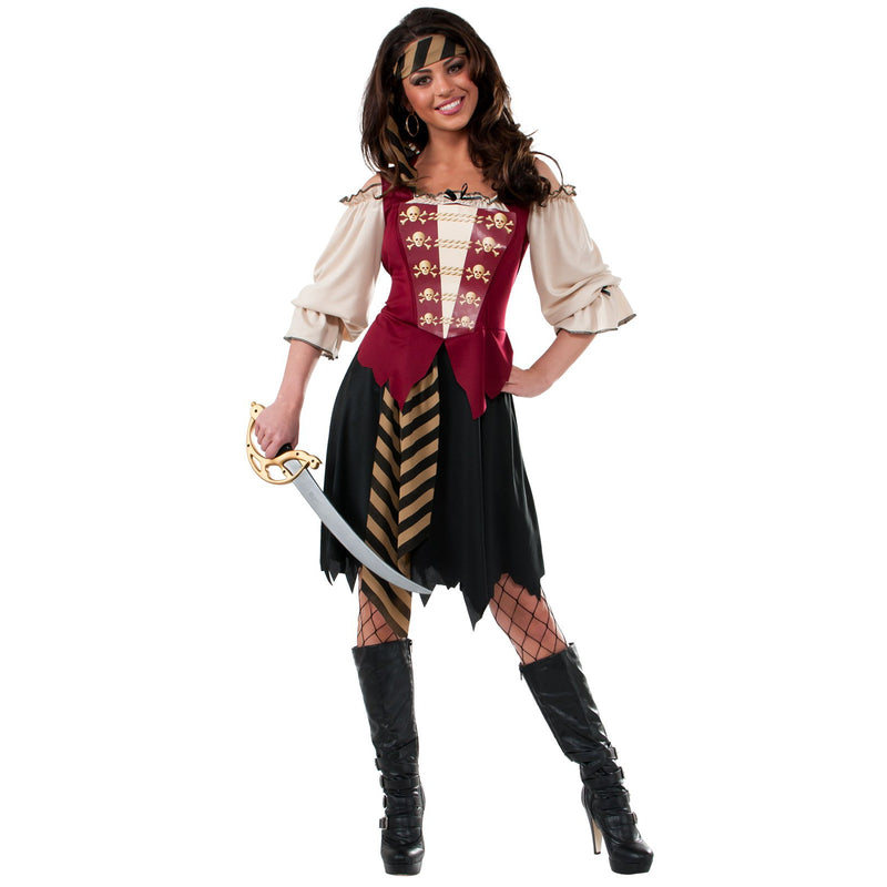 Pirate Lady Costume Womens Red