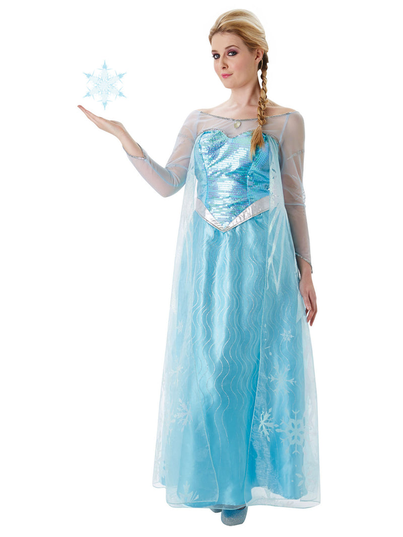 Elsa Deluxe Adult Costume Womens Blue -3