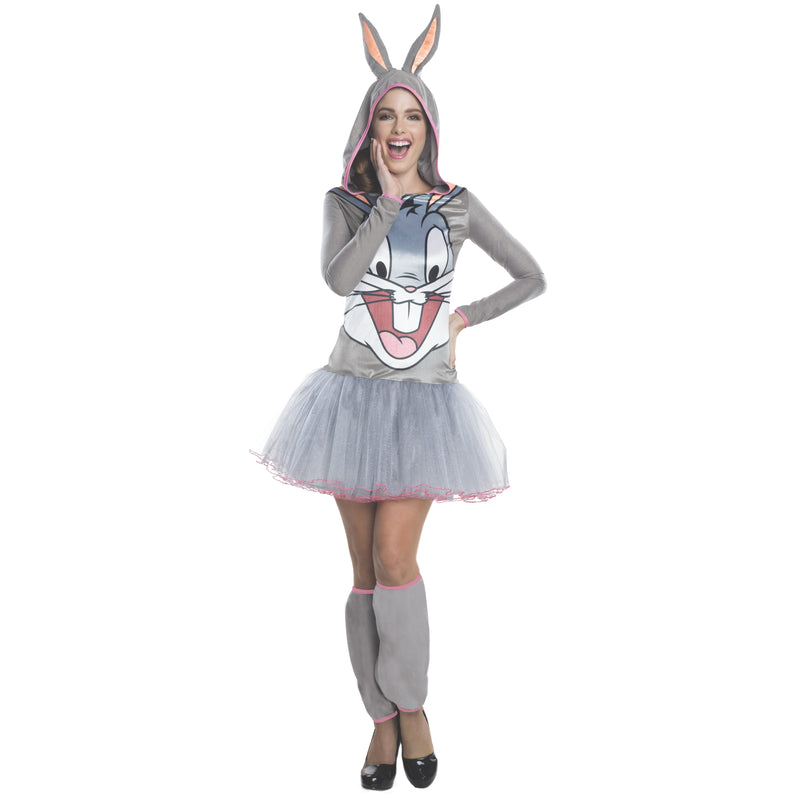 Bugs Bunny Hooded Tutu Dress Womens Grey -6