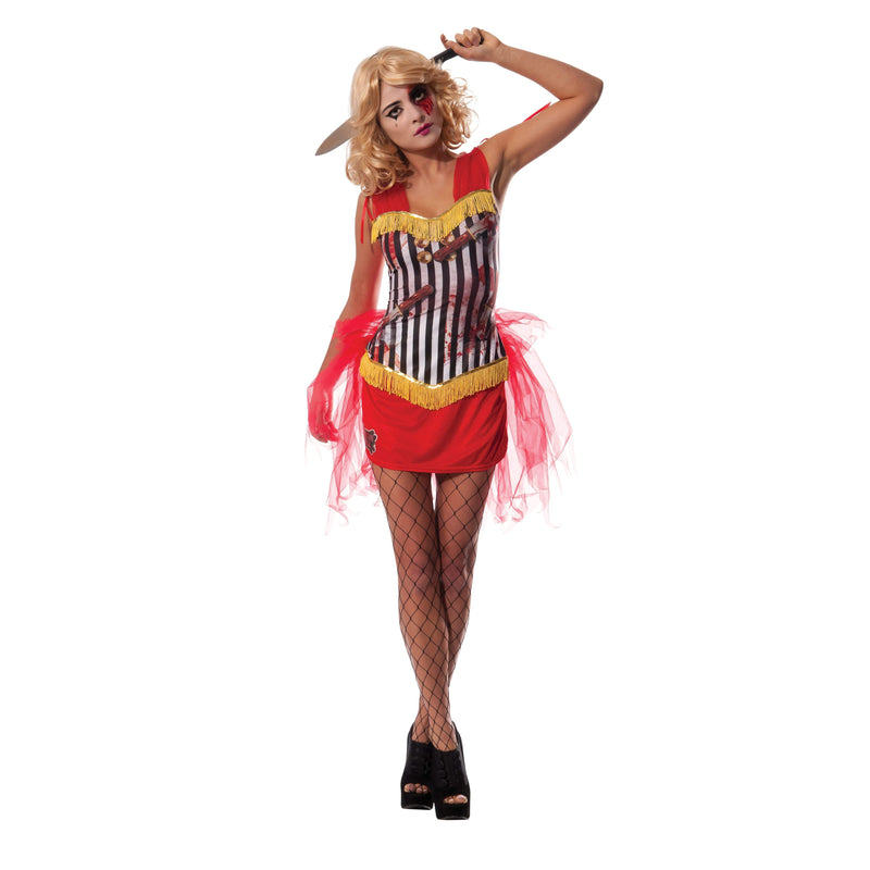 Knife Throwers Assistant Costume Womens Red -5