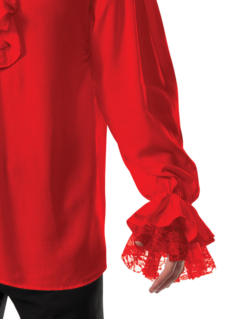 Ruffled Pirate Shirt Red Adult Mens -3