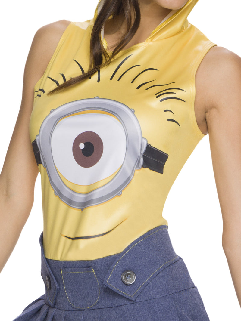 Minion Face Dress Adult Womens Yellow -2