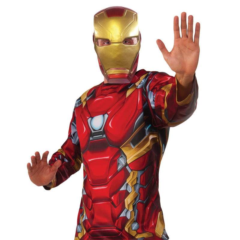 Iron Man Adult Costume Top Adult Mens Red -2