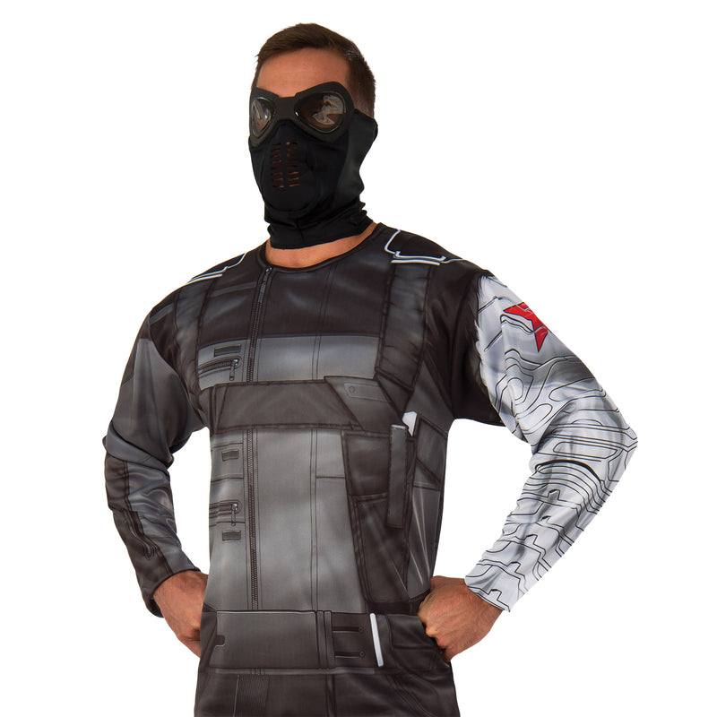 Winter Soldier Adult Costume Top Mens Grey -2