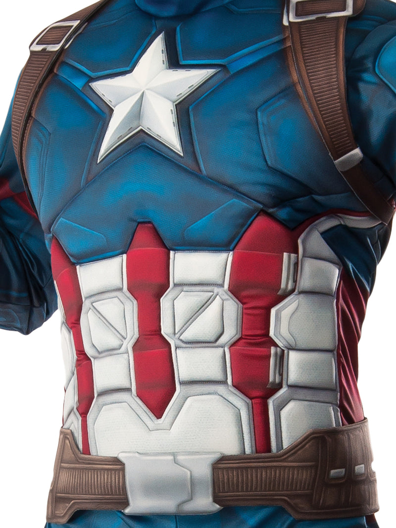 Captain America Deluxe Costume Adult Mens -3