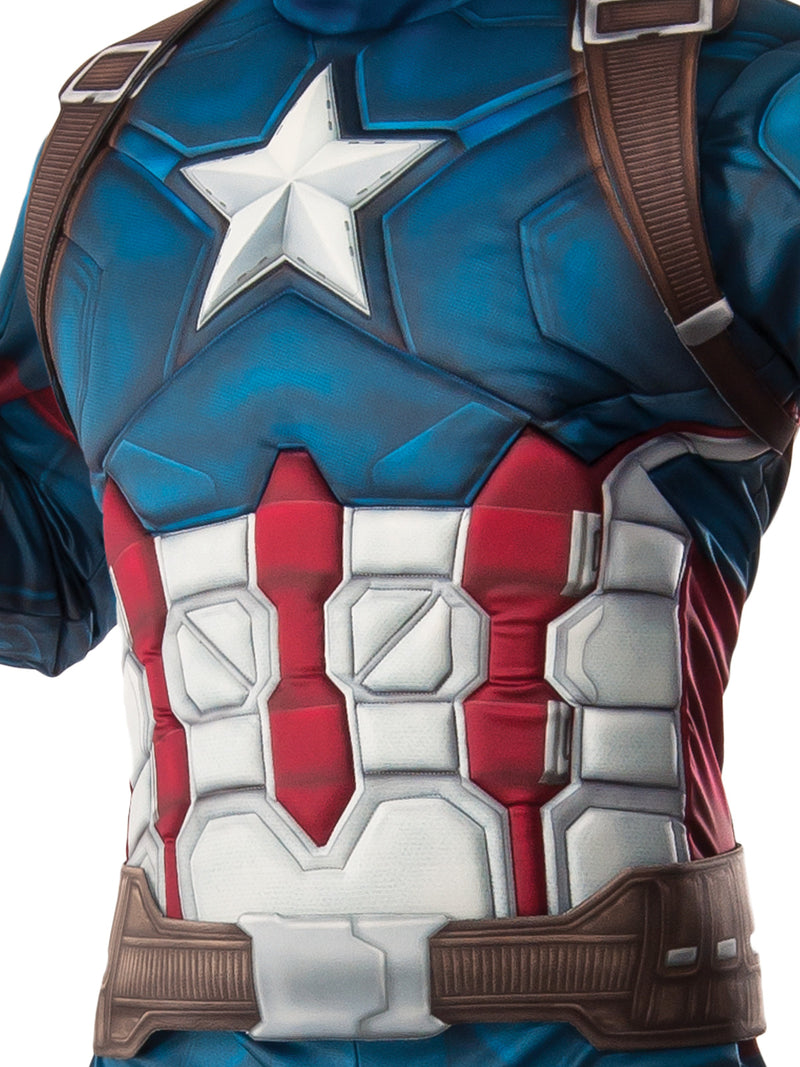 Captain America Deluxe Costume Adult Mens -3