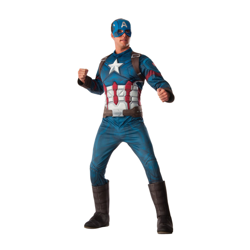 Captain America Deluxe Costume Adult Mens -1