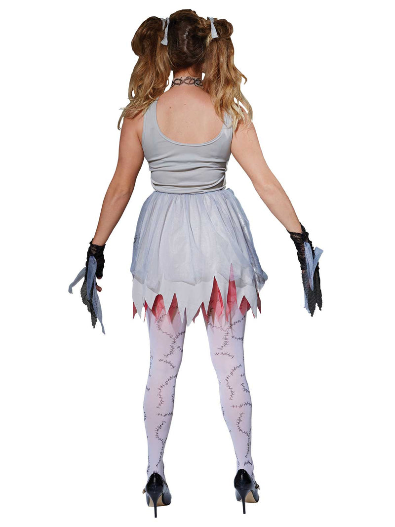 Deathly Doll Costume Womens Silver -2