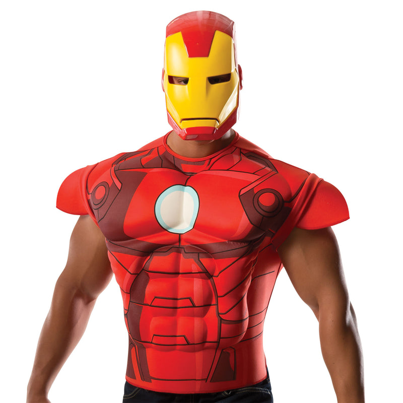 Ironman Muscle Chest Shirt Adult Mens Red -2