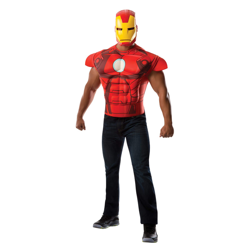 Ironman Muscle Chest Shirt Adult Mens Red -1