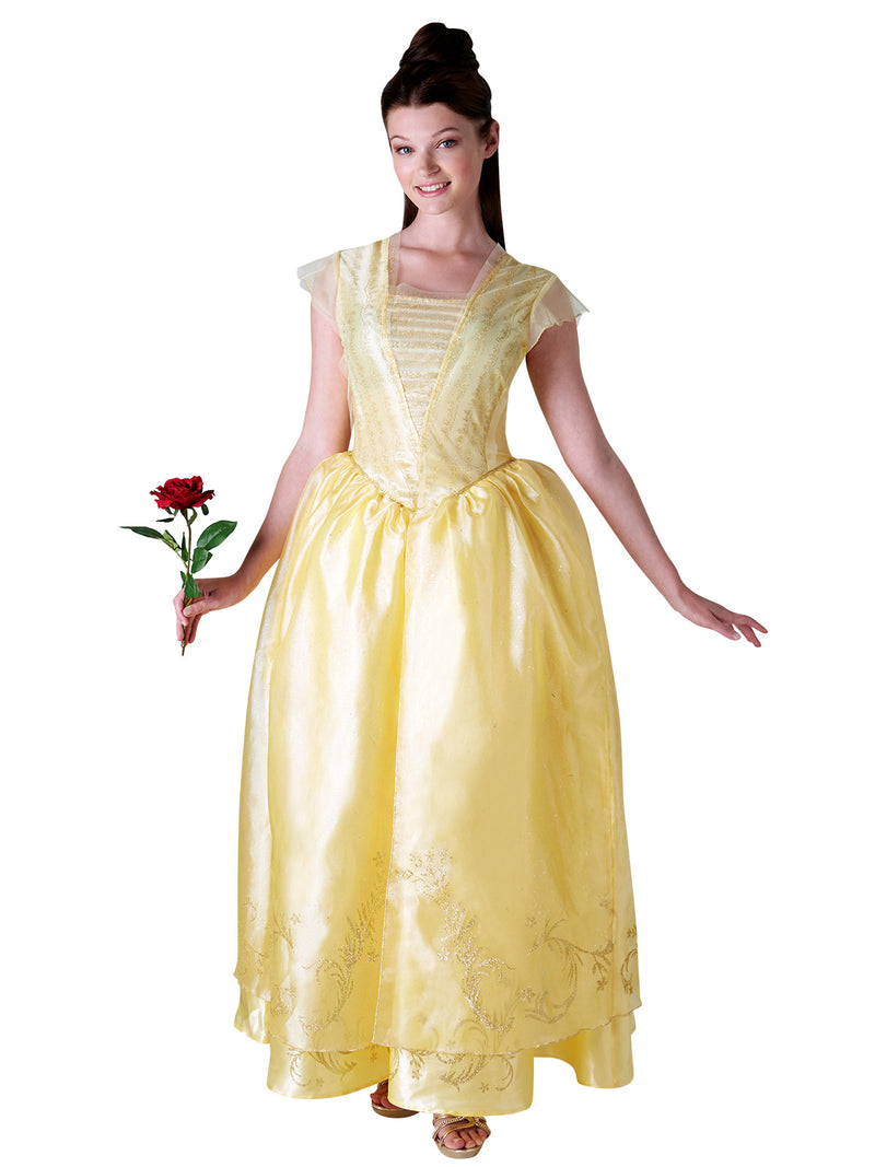 Belle Live Action Deluxe Costume Adult Womens Yellow