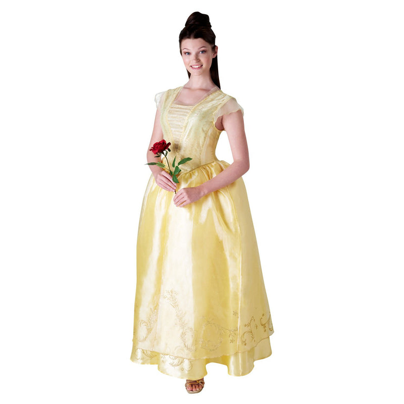 Belle Live Action Deluxe Costume Adult Womens Yellow