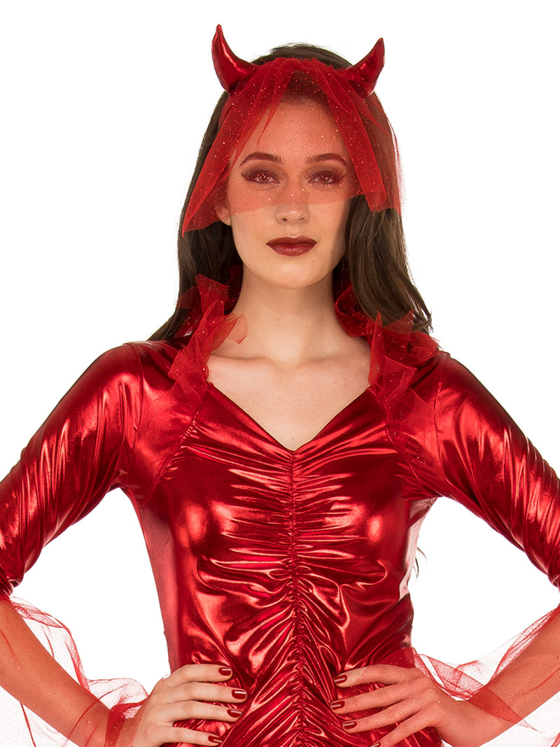 Red Devil Bride Costume Adult Womens -2
