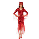 Red Devil Bride Costume Adult Womens -1