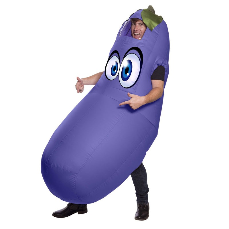 Eggplant Inflatable Costume Adult Unisex -1