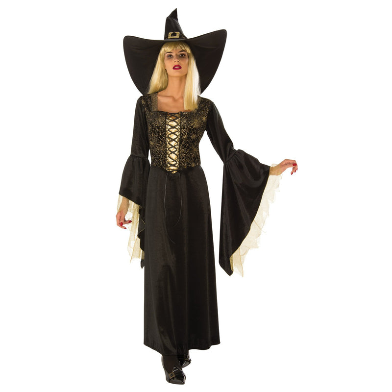 Golden Web Witch Costume Adult Womens