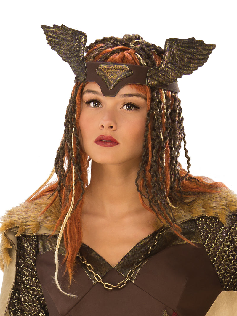 Viking Woman Costume Adult Womens Brown