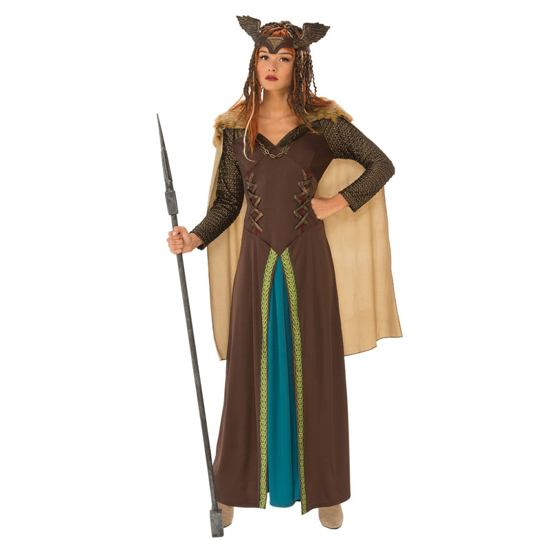 Viking Woman Costume Adult Womens Brown