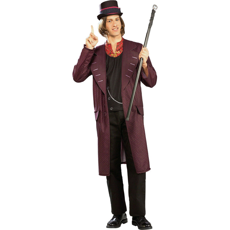 Willy Wonka Deluxe Costume Boys Maroon