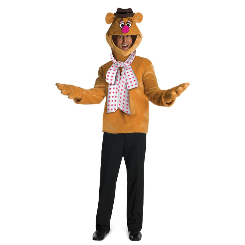 Fozzie Bear Costume Adult Mens Brown -1