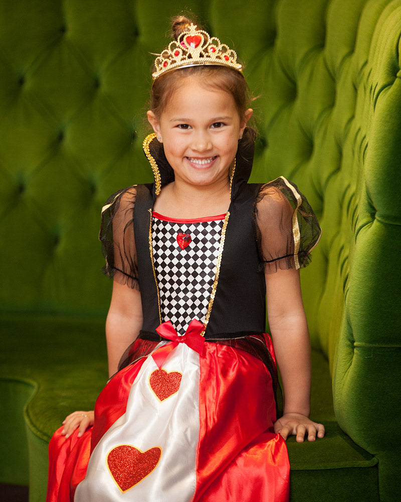 Queen Of Hearts Costume Child Girls Red