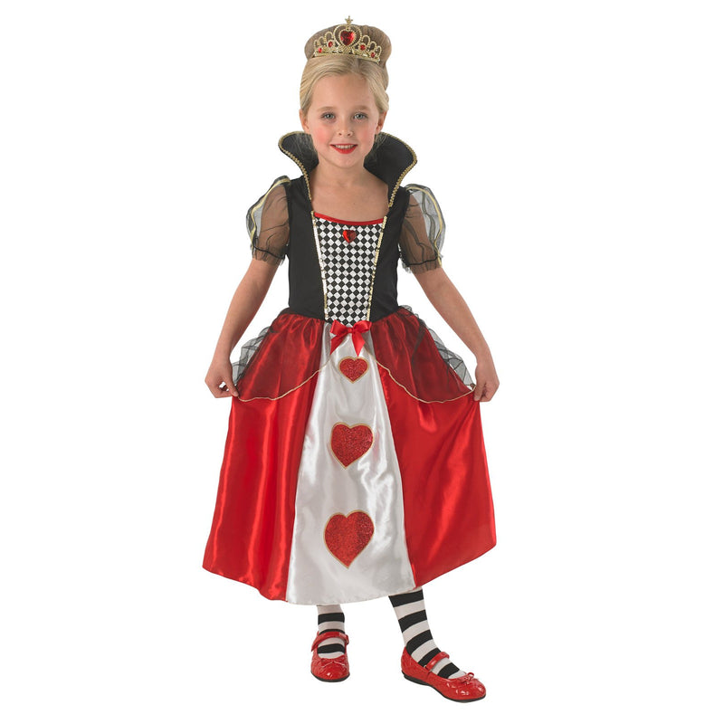 Queen Of Hearts Costume Child Girls Red