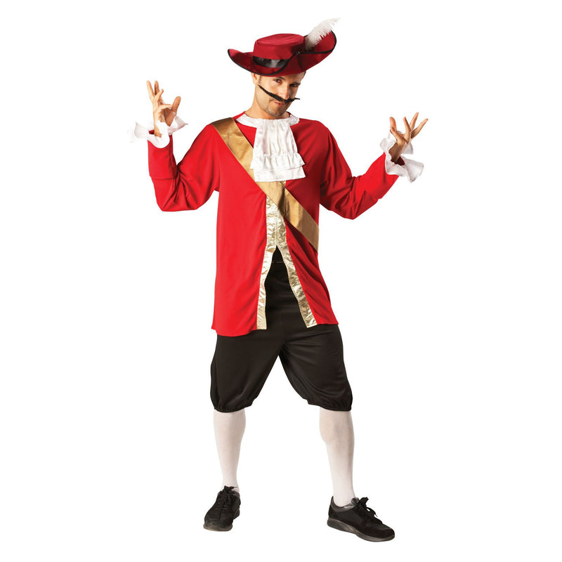 Captain Hook Deluxe Costume Adult Mens Red -1