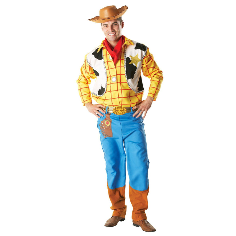 Woody Deluxe Costume Adult Mens Yellow -1
