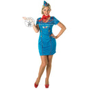 Air Hostess Costume Womens Blue -3