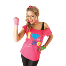 I Love The 80s T Shirt Womens Pink -4