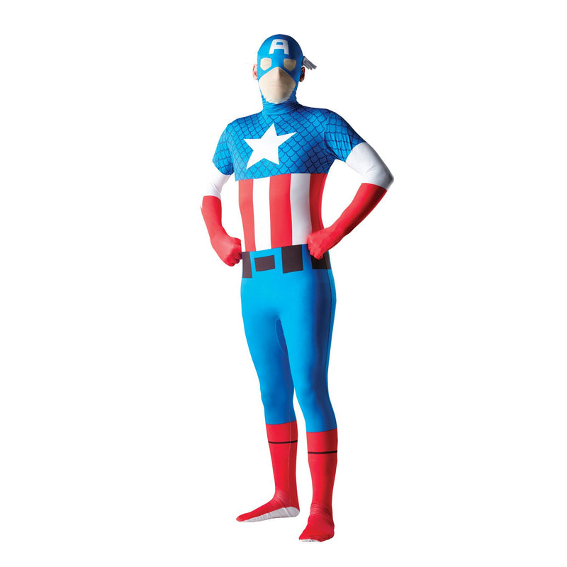 Captain America 2nd Skin Suit Mens Red -5
