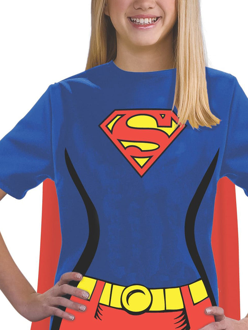 Supergirl Tshirt Girls Blue -2