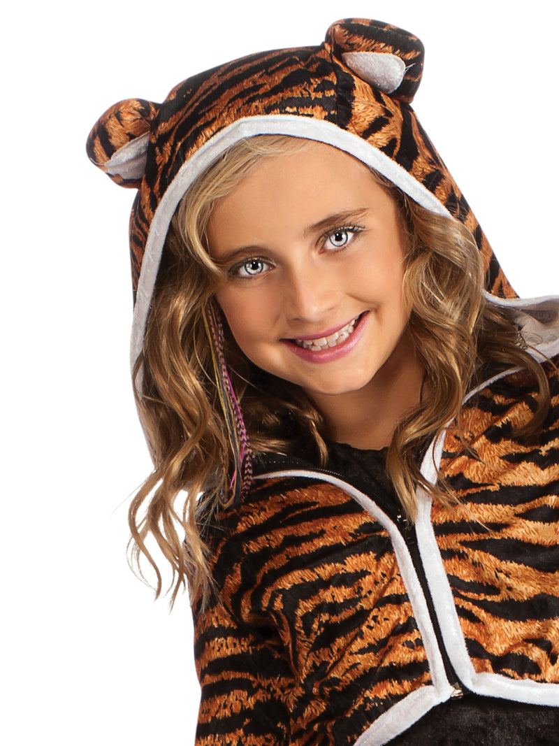 Tigress Hoodie Costume Girls Orange