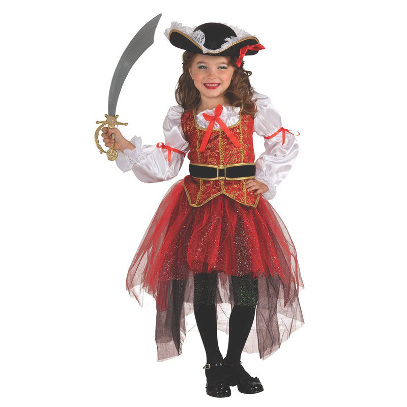 Princess Of The Seas Child Costume Girls Red -5