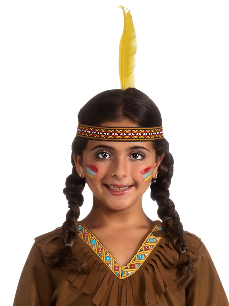 Native American Girl Costume Child Unisex Brown
