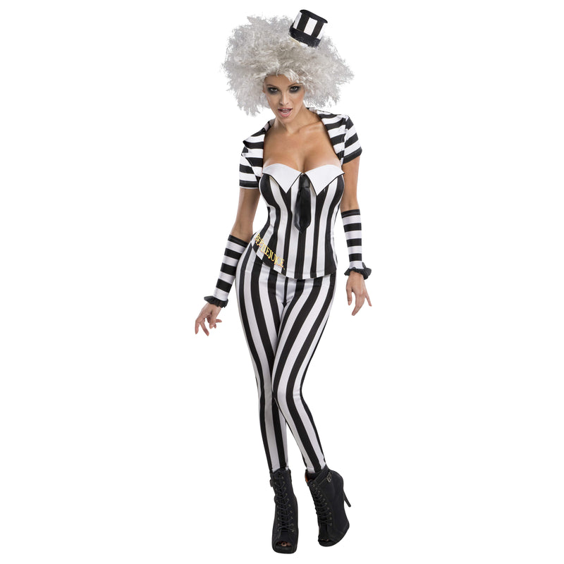 Beetlejuice Secret Wishes Blk Wht Corset Womens White -5