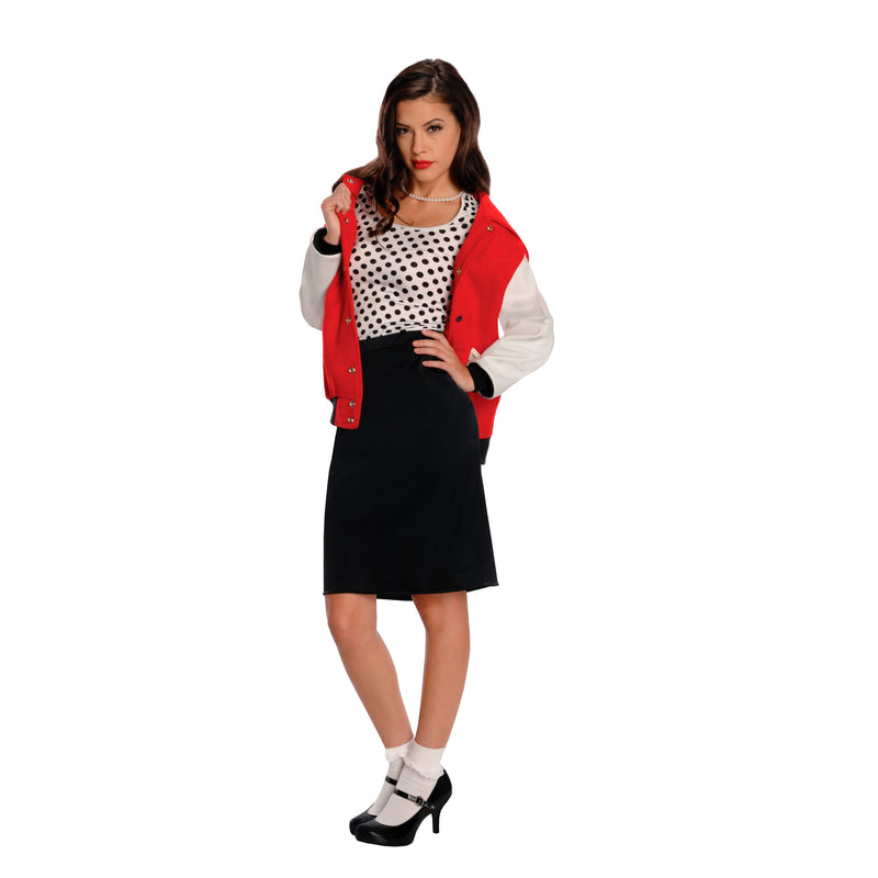 50's Rebel Chick Costume Womens Red -3