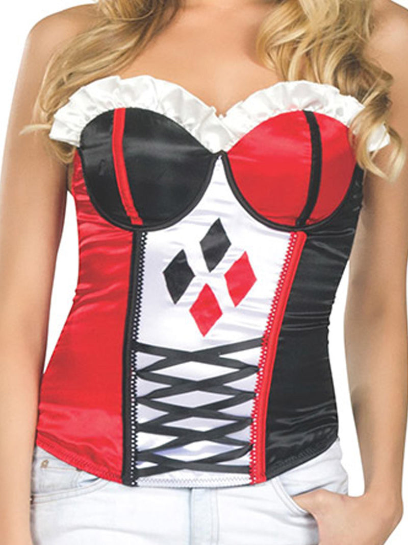 Harley Quinn Corset Womens Red -2