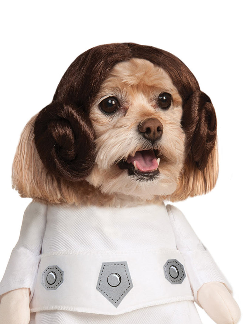 Princess Leia Pet Costume Unisex White -2