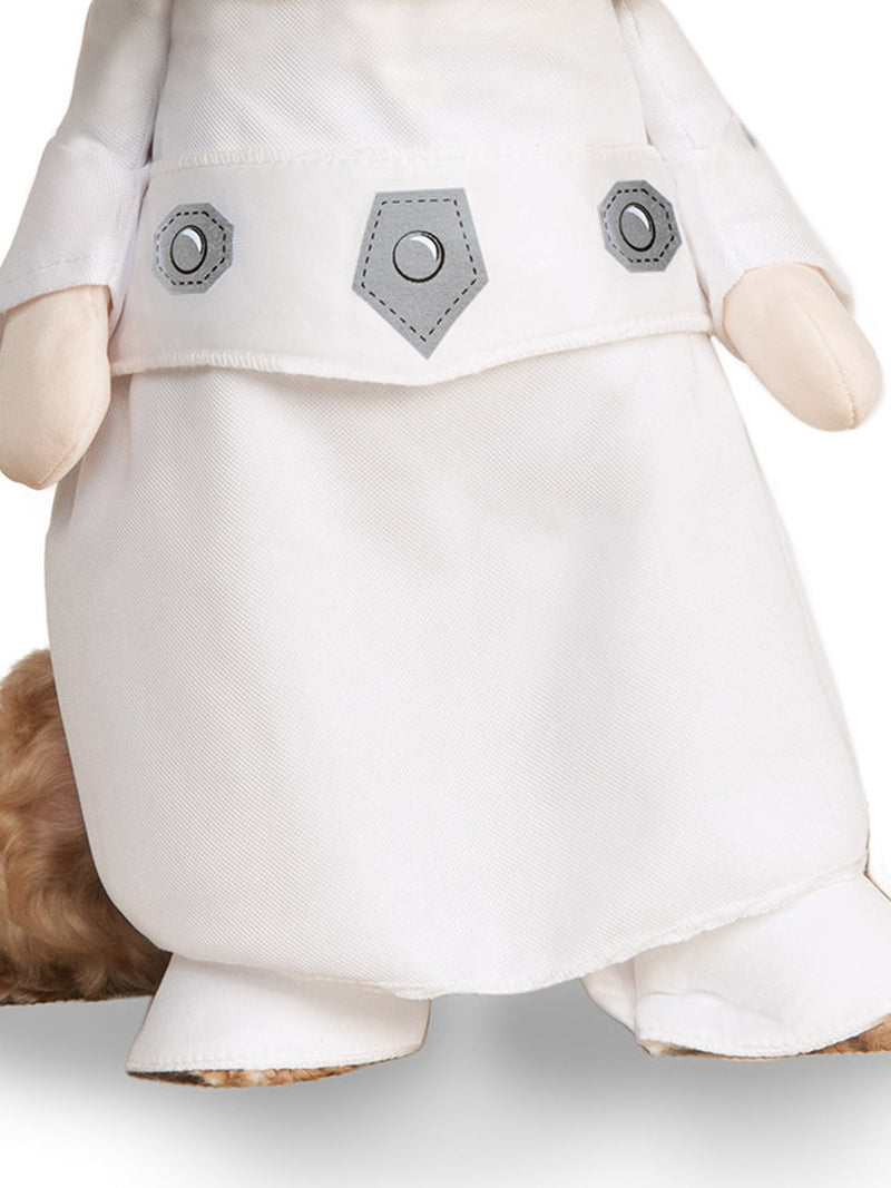 Princess Leia Pet Costume Unisex White -3