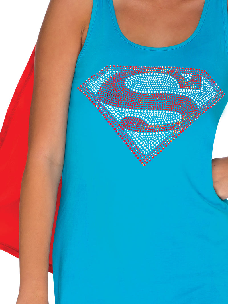 Supergirl Tank Dress Teen Adult Unisex Blue