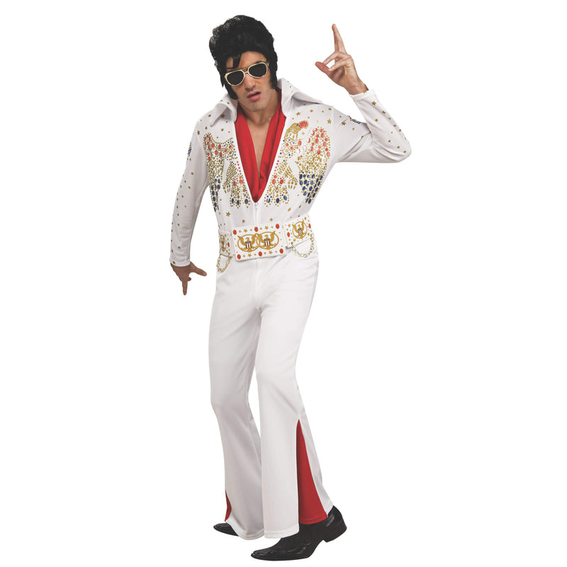 Elvis Deluxe Adult Mens White -5