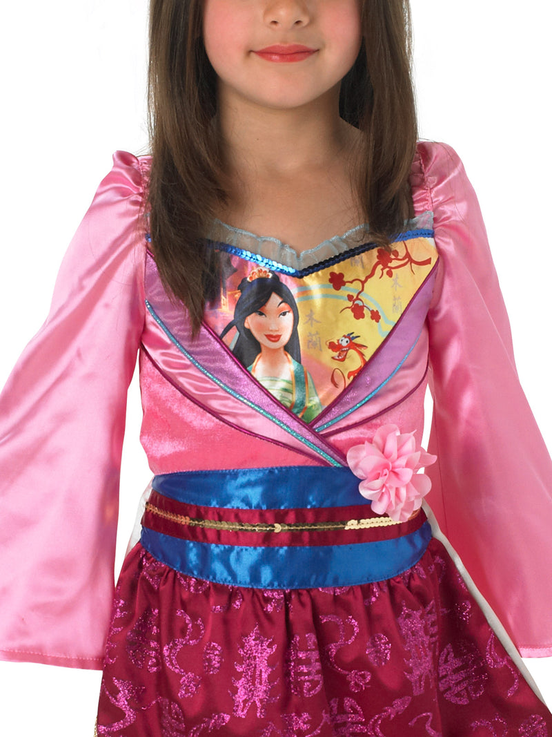 Mulan Shimmer Deluxe Costume Girls Pink -2