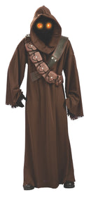 Jawa Costume Hooded Brown Robe Light Up Eyes Star Wars