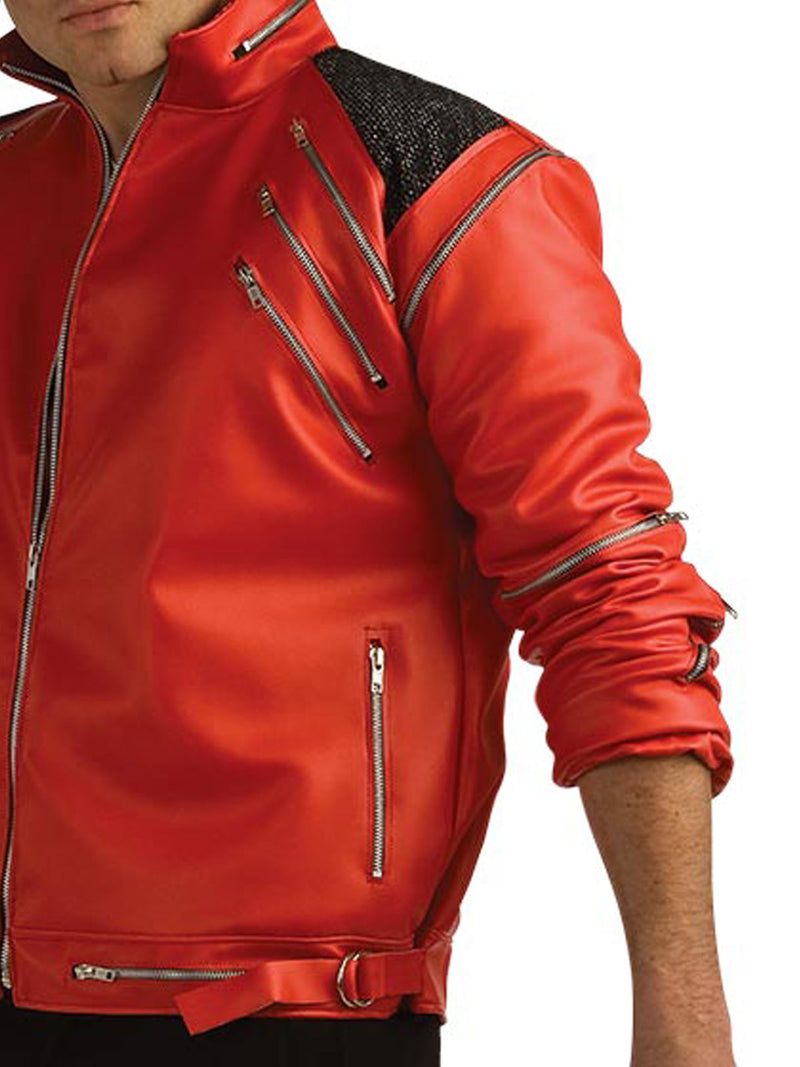 Michael Jackson Beat It Deluxe Red Zipper Jacket Adult Unisex